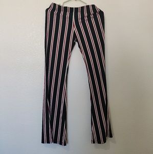 STRIPED FLARE PANTS